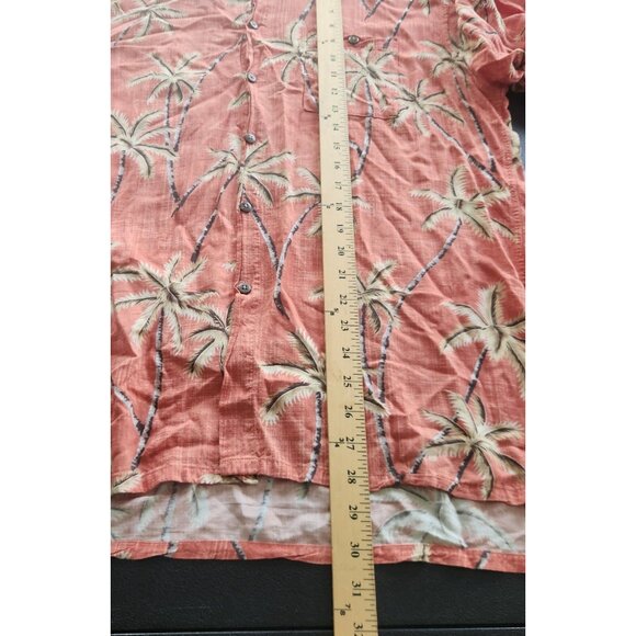 Windham Pointe Hawaiian Shirt Rayon Floral Vacation Red Button Up Medium - Picture 9 of 9